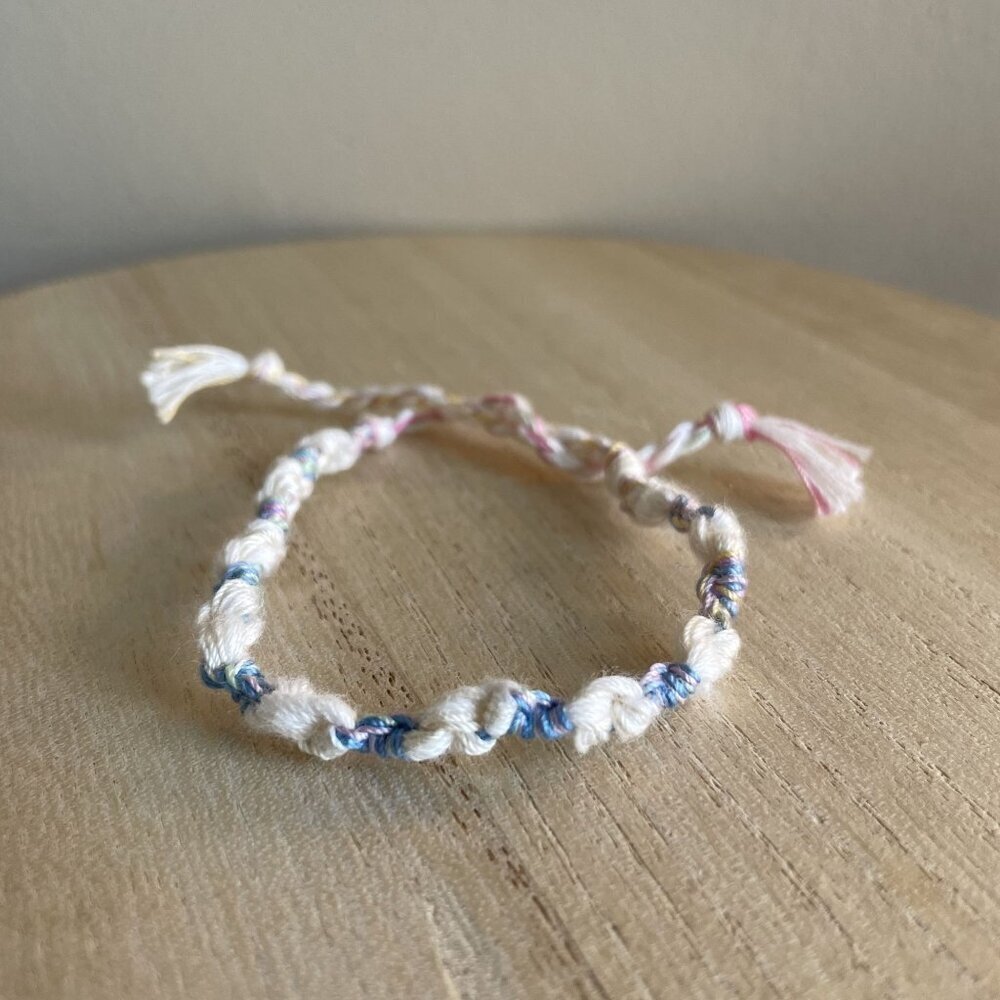 Casey Bracelet, anklet, trendy, comfortable, tie, embroidery thread, woven, gift